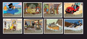 Stamps. The Adventures of Tintin 2023 year , 8 stamps perforated NEW