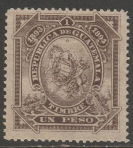 Guatemala fiscal mix revenue  stamp 12-2-10 --   1 peso  mnh gum
