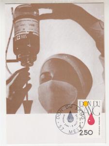 BLOOD DONORS, FRANCE 1988 2f.50 Maximum Card, Metz cds.