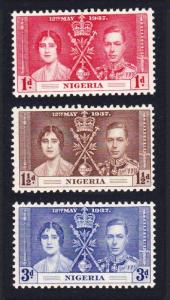 Nigeria George VI Coronation 3v SG#46-48