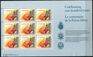 Canada 2000 Queen Mother Elizabeth Mi. 1922 Sheet MNH