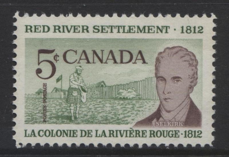 Canada - Scott 397 - Lord Selkirk -1962 - MVLH - Single  5c Stamp