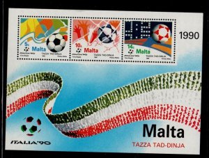 Malta Sc 763a 1990 Soccer World  Cup stamp sheet mint NH