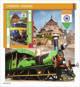 Guinea-Bissau - 2021 Indian Trains on Stamps - Stamp Souvenir Sheet - GB210812b2