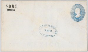 52250 - MEXICO - POSTAL STATIONERY COVER overprinted COLIMA - H & G # 9b 1881