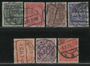 Germany Scott # OL9 - OL15, used