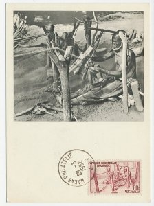 Maximum card Western Africa 1962 Weaver - Weaving loom