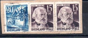 GERMANY - ALLIED OCCUPATION - FRENCH FORCES - RHEINLAND PFALZ - 1947 - Used -