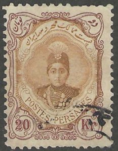 Persia, stamp, Scott#499, used, hinged, 20kr, Shah, Qajar,