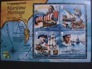 GIBRALTAR-1999-SC#801a- MARITIME HERITAGE- MNH S/S VF EST..$9