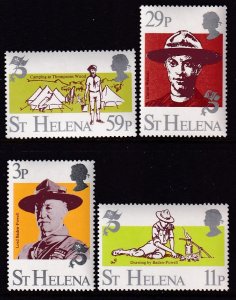 St Helena 378-381 Boy Scouts MNH VF