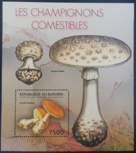 U) 2012, BURUNDI, MUSHROOMS, PLANTS, MNH