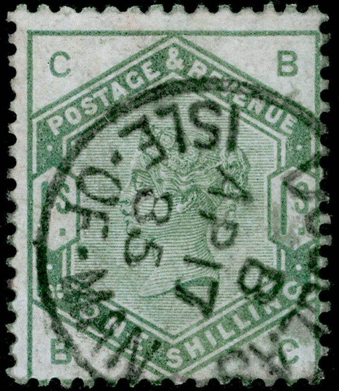 SG196, 1s dull green, FINE used, CDS. Cat £300. ISLE OF MAN. BC