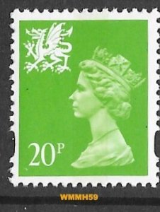 Great Britain-Wales #WMMH59   20p QE II - 7-23-96  (1) Mint NH