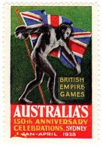 (I.B) Australia Cinderella : 150th Anniversary (Sydney 1938) Empire Games