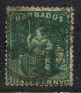 STAMP STATION PERTH -Barbados #15a Britannia Issue Used Unwmk. CV$85.00