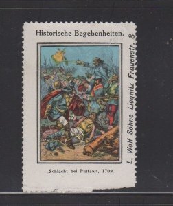 German Advertising Stamp - Historical Events Series, Battle for Pultawa, 1709