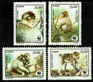 Algeria #872-75  MNH - WWF, Barbary Apes (1988)