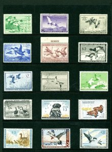 United States Federal Hunting Duck Stamps #RW1-RW72 Mint Never Hinged F/VF Set 