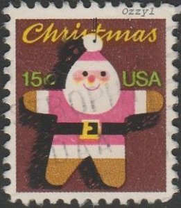 USA #1800  1979 15c Santa Claus Tree Ornament USED-Fine-VF-NH.