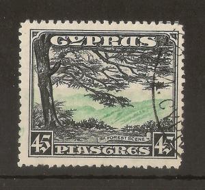 Cyprus 1934 45pi Troodos SG143 Fine Used Cat£90