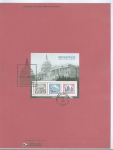 US SP1614/4075 washington 2006 world philatelic exhibition, usps souv. page FDC with #4075 with first day cancel