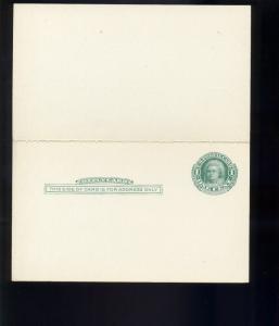 Scott #UY6 Washington Paid Reply Postal Card Unused & Unsevered (Stock #UY6-5)