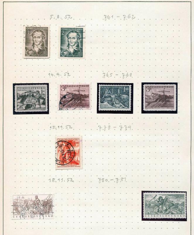 Czechoslovakia 1951/52  M&U Blocks Sheets (Appx 100+Items) (Ref DD543