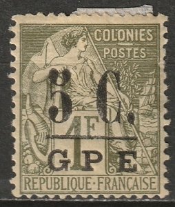 Guadeloupe 1891 Sc 11 MH* some disturbed gum