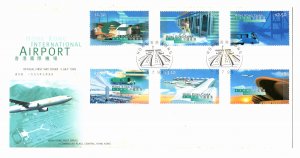 Hong Kong China 1998 FDC Airport Tiger Seashells - 3 yellowed covers