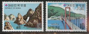 Korea Scott 851-852 MNH** 1973 tourism set