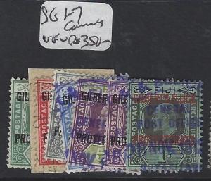 GILBERT AND ELLICE ISLANDS (P1804B)  KE SET SG 1-7  CANCELS   VFU