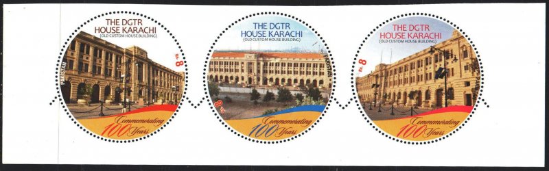 Pakistan. 2016. 1508-10. Karachi architecture, buildings. MNH.