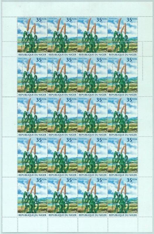 1493 - NIGER, ERROR, 2014 MISSPERF FULL SHEET: Agriculture, Gastronomy, Nature