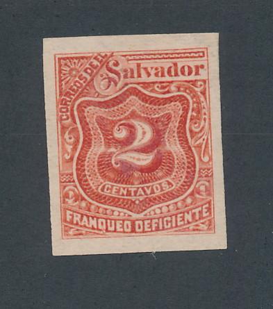 El Salvador 1846 Scott J18 MH - 2c, Numeral