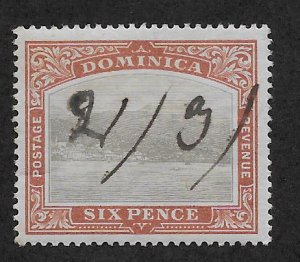 DOMINICA SC# 30 HAND CANCEL  FVF/U 1903