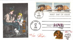 #2202 LOVE - Puppy Dual Pugh FDC