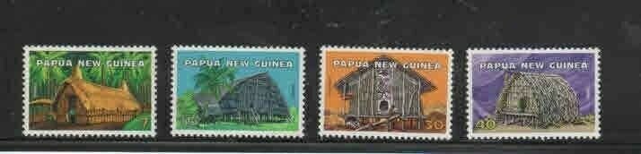 PAPUA NEW GUINEA #433-436 1976 HOUSES MINT VF NH O.G aa