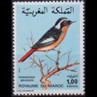 MOROCCO 1979 - Scott# 447 Bird-Redstart 1d NH