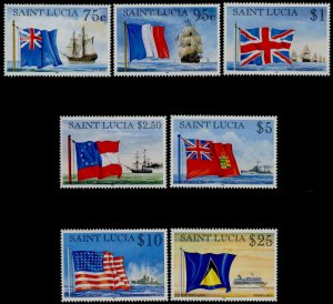 St Lucia 1054-60 MNH Flags, Sailing Ships