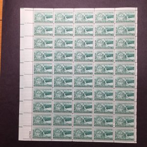 US, 1019, WASHINGTON, FULL SHEET, MINT NH, 1950'S COLLECTION