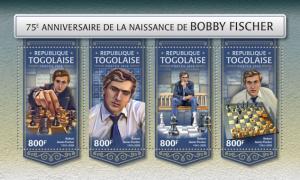 TOGO- 2018 - Bobby Fischer - Perf 4v Sheet - MNH