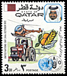 Qatar 325, MNH, United Nations Day, FAO