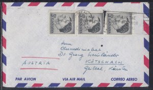 Canada - Nov 5, 1957 Montreal, QC Airmail Cover to Austria