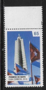 Cuba 2018 Labour Day Union Flag Sc 6048 MNH A3560