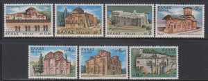 Greece,  Monasteries and Churches (SC# 1031-1037) MNH SET