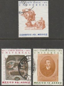 MEXICO 1070, C437-C438 Centenary of the Universal Postal Union Used (600)