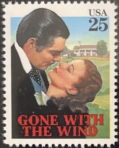 Scott #2446 1990 25¢ Classic Films Gone With the Wind MNH OG XF