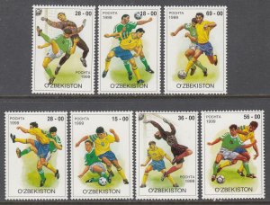 Uzbekistan 197-203 Soccer MNH VF