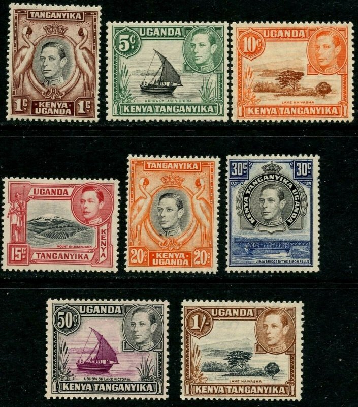 KUT Sc#66a, 67, 69, 72b, 74c, 76b, 79a, 80 1938 Perf Varieties Mint NH